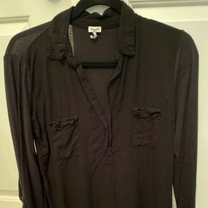 Splendid Black Tunic Blouse